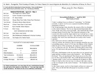 April 25-26, 2020 Bulletin