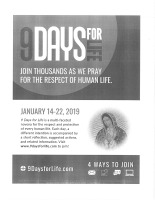 01/13/2019 Bulletin Insert